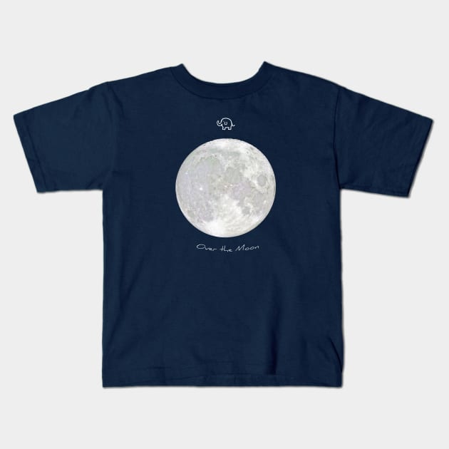 Over The Moon Kids T-Shirt by MBiBtYB